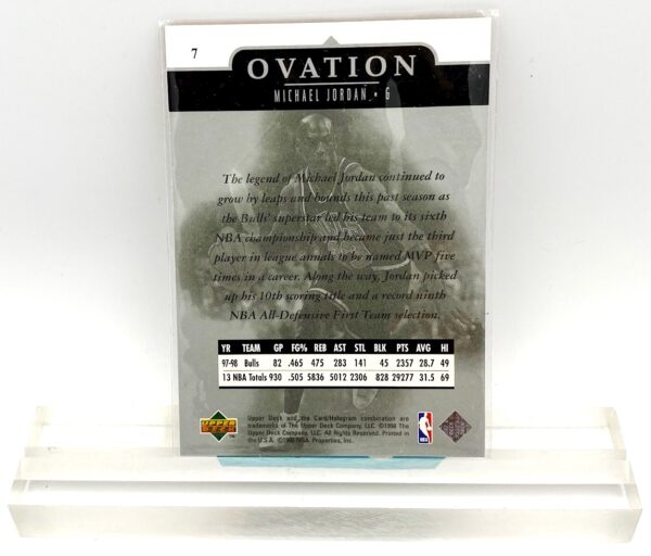 1998 Michael Jordan (SILVER SCRIPT-OVATION-Upper Deck SILVER-CARD-#7)=5pcs (3)