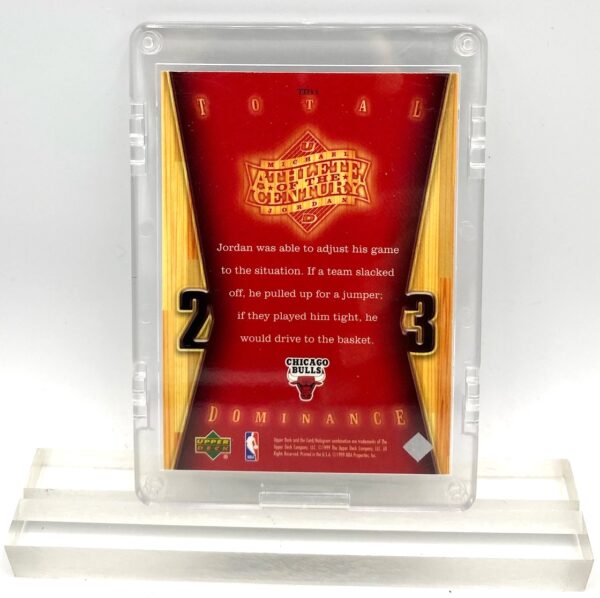 1999 Michael Jordan (CHROME & SILVER SCRIPT-ATHLETE OF THE CENTURY-TOTAL DOMINANCE Upper Deck-Card #TD11)=1pc (2)