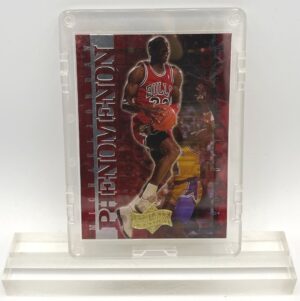 1999 Michael Jordan (RED CHROME & Silver SCRIPT-ATHLETE OF THE CENTURY-PHENOMENON Upper Deck-Card #P9)=1pc (1)