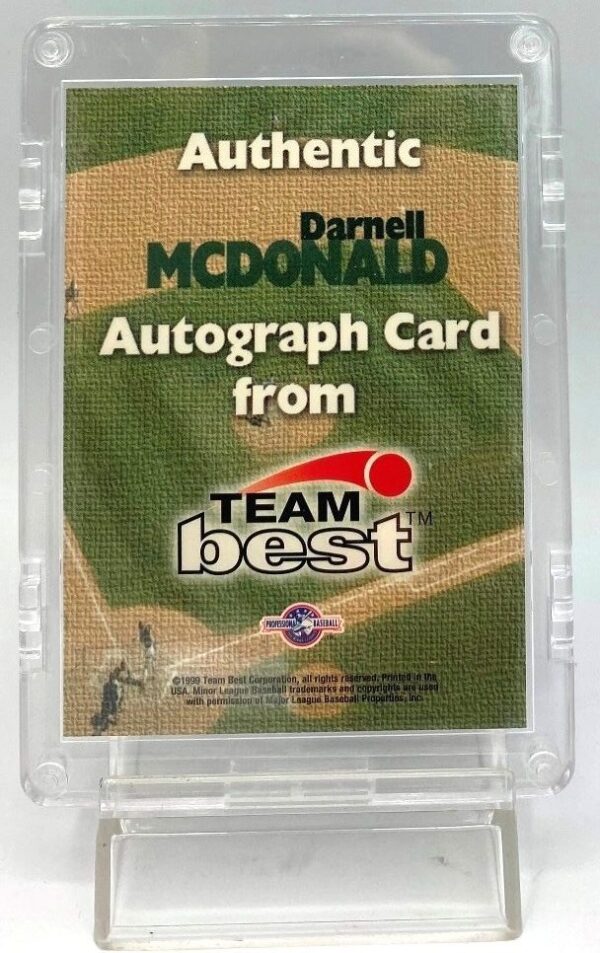 1999 Team Best Minor League (Darnell McDonald-Shorebirds) Autograph (6)