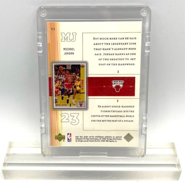 2001 Michael Jordan (GOLD SCRIPT HOLO FOIL UD CLASS BULLS-Upper Deck Card #C1)=1pc (2)