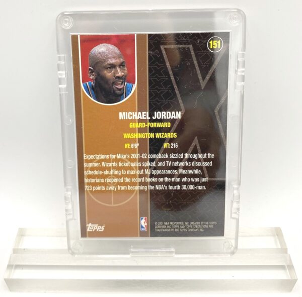 2001 Michael Jordan (GOLD SCRIPT XCEEDING XPECTATIONS-RETURNED'01 Washington Wizards Topps-Card #151)=1pc (2)