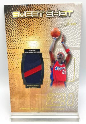 2001 Sweet Shot (Darius Miles) Authentic Game-Worn Uniform Card 206 of 250 (5x8) Flair (1) 2001 Sweet Shot (Darius Miles) Authentic Game-Worn Uniform Card 206 of 250 (5x8) Flair (1)
