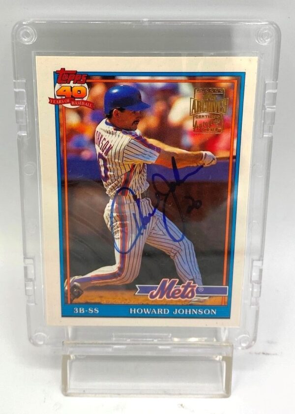 2003 Topps Archives MLB (Howard Johnson Mets) Autograph (2)