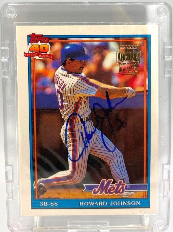2003 Topps Archives MLB (Howard Johnson Mets) Autograph (3)
