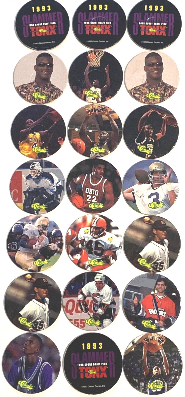 1993 Classic Tonx Four Sport Draft Pick SHAQ (6)