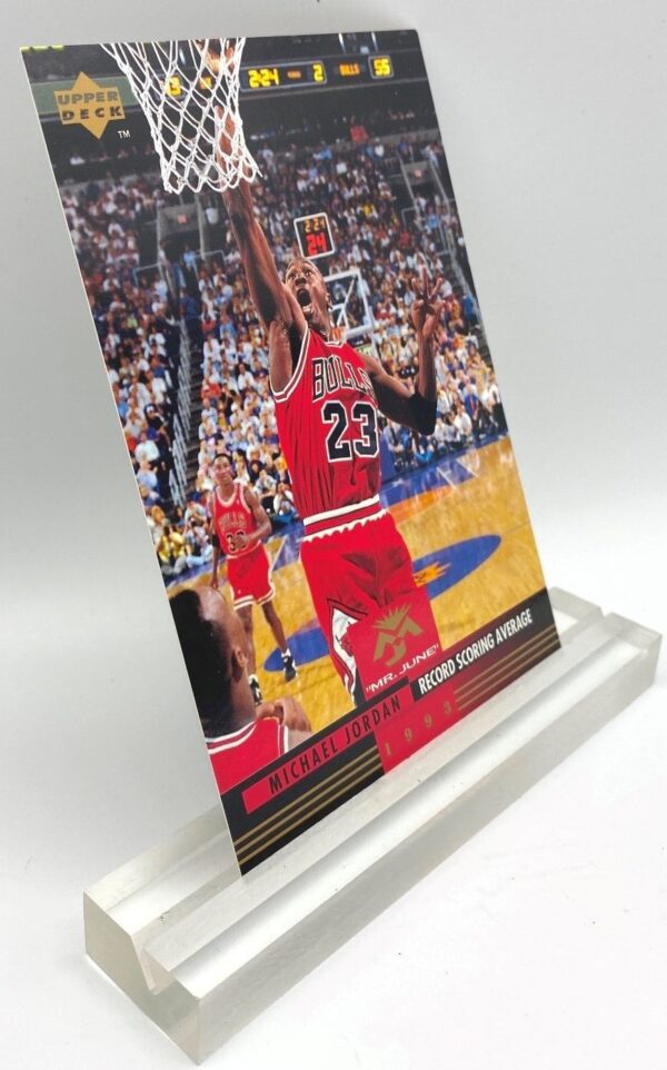 1993 Upper Deck Mr June Record Scoring Average (Michael Jordan) 3.5x5 (2pcs) Card # MJ8 (2)