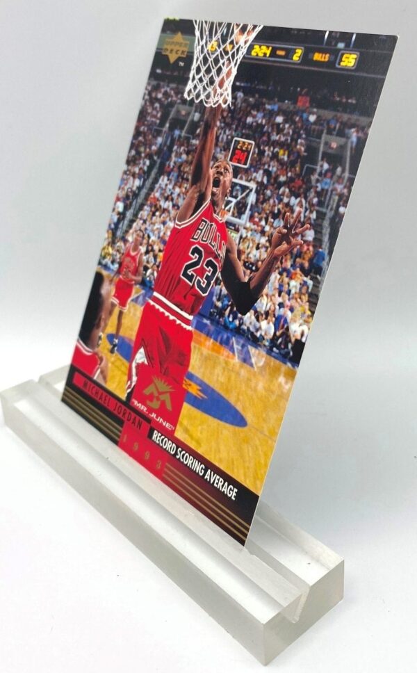 1993 Upper Deck Mr June Record Scoring Average (Michael Jordan) 3.5x5 (2pcs) Card # MJ8 (3)