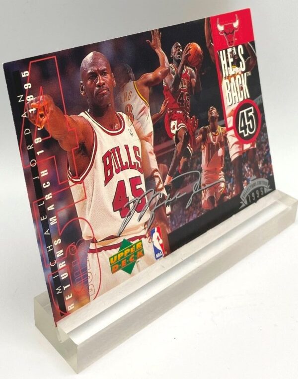 1995 Upper Deck He's Back-Silver-(Michael Jordan) Collector Edition 1995 (1pc) 3.5x5 Card # 4 of 4 (2)