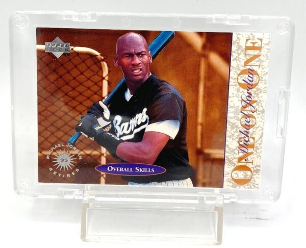 1995 Upper Deck (One On One Overall Skills) Michael Jordan Retires Card #5 (2)