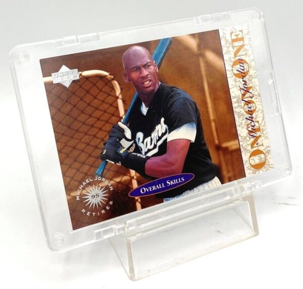 1995 Upper Deck (One On One Overall Skills) Michael Jordan Retires Card #5 (3)