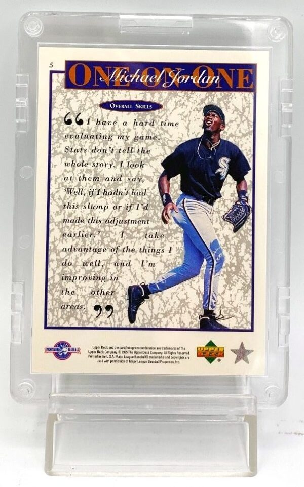 1995 Upper Deck (One On One Overall Skills) Michael Jordan Retires Card #5 (5)