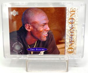 1995 Upper Deck (One On One The Future) Michael Jordan Retires ROOKIE Card #10 (1)