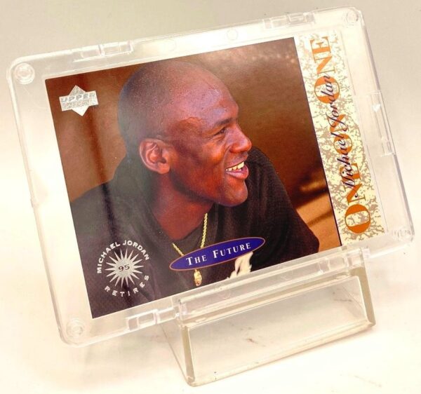 1995 Upper Deck (One On One The Future) Michael Jordan Retires ROOKIE Card #10 (3)