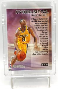 1996-97 Fleer Cyber Metal Kobe Bryant (Chrome Cyber Metal) Insert Card #5 (4pcs) (5)