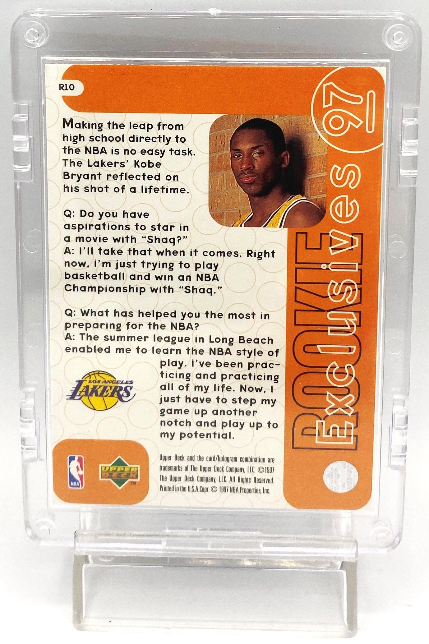 1996-97 Upper Deck Kobe Bryant (Exclusives '97 Rookie) 3pcs Card #R10 (5)