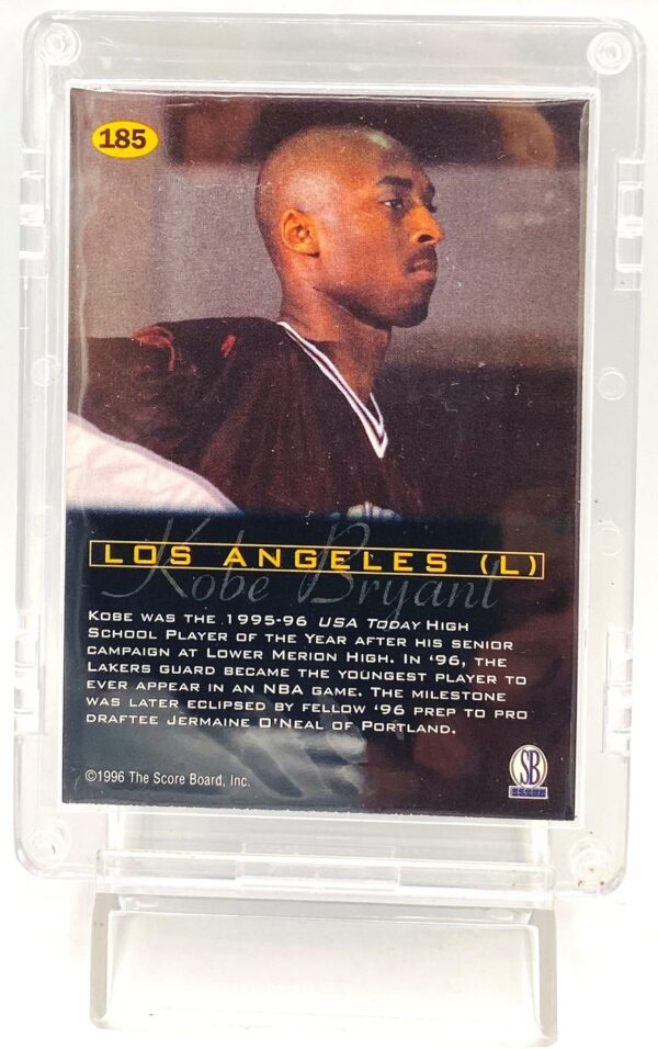 1996 All Sports Plus-Score Board Kobe Bryant (Rookie Card) 1pc Card #185 (5) 1996 All Sports Plus-Score Board Kobe Bryant (Rookie Card) 1pc Card #185 (5)