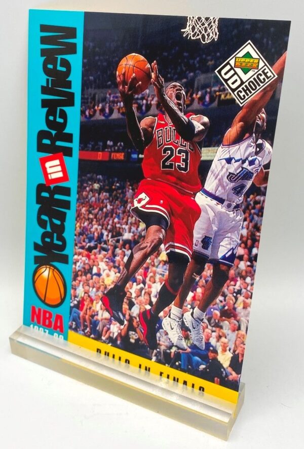 1997-98 UD Choice NBA Bulls In Finals (Michael Jordan) Year In Review 5x7 (1pc) Card # R5 (4)