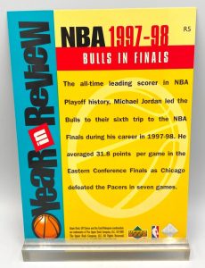 1997-98 UD Choice NBA Bulls In Finals (Michael Jordan) Year In Review 5x7 (1pc) Card # R5 (5)
