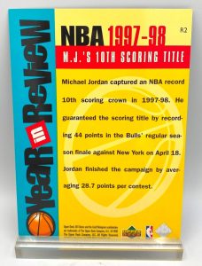 1997-98 UD Choice NBA M J's 10th Scoring Title (Michael Jordan) Year In Review 5x7 (1pc) Card # R2 (5)
