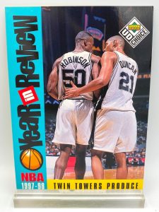 1997-98 Upper Deck NBA Twin Towers Produce (Robinson-Duncan) Year In Review 5x7 (1pc) Card # R3 (1)