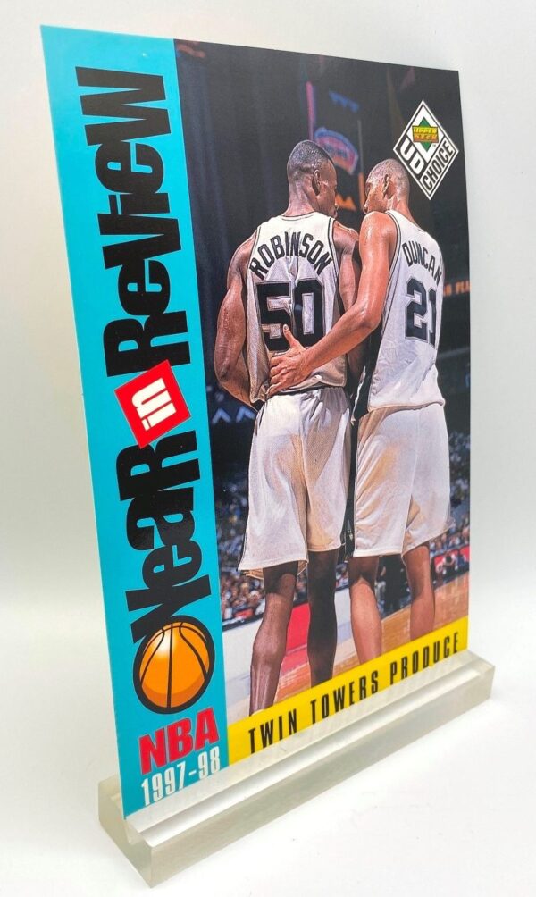 1997-98 Upper Deck NBA Twin Towers Produce (Robinson-Duncan) Year In Review 5x7 (1pc) Card # R3 (2) 1997-98 Upper Deck NBA Twin Towers Produce (Robinson-Duncan) Year In Review 5x7 (1pc) Card # R3 (2)