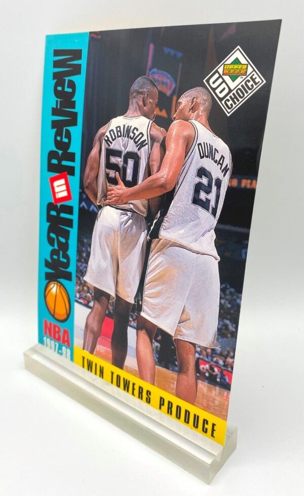 1997-98 Upper Deck NBA Twin Towers Produce (Robinson-Duncan) Year In Review 5x7 (1pc) Card # R3 (3) 1997-98 Upper Deck NBA Twin Towers Produce (Robinson-Duncan) Year In Review 5x7 (1pc) Card # R3 (3)