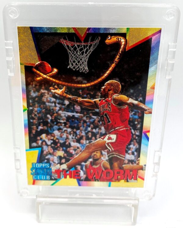 1997 Topps Stadium Club Mega Heroes Collection Dennis Rodman (THE WORM) Bulls Chrome Card #MH1) (1pc) (2) 1997 Topps Stadium Club Mega Heroes Collection Dennis Rodman (THE WORM) Bulls Chrome Card #MH1) (1pc) (2)