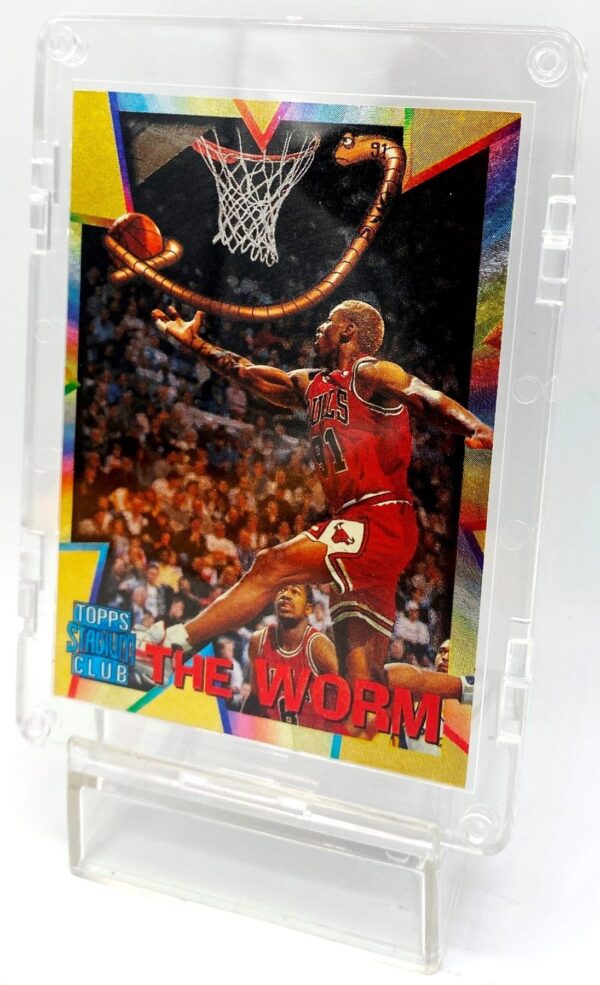 1997 Topps Stadium Club Mega Heroes Collection Dennis Rodman (THE WORM) Bulls Chrome Card #MH1) (1pc) (4) 1997 Topps Stadium Club Mega Heroes Collection Dennis Rodman (THE WORM) Bulls Chrome Card #MH1) (1pc) (4)