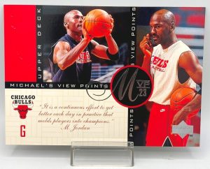 1997 Upper Deck MVP 23 (Michael Jordan) Michael's View Points 5x7 (1pc) Card # VP1 (1)