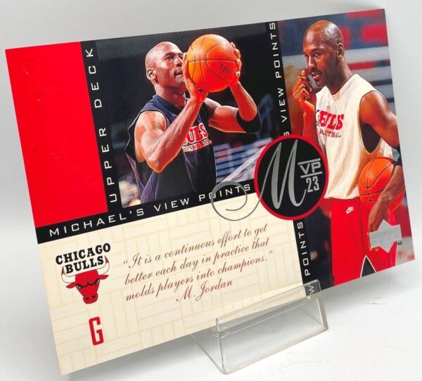 1997 Upper Deck MVP 23 (Michael Jordan) Michael's View Points 5x7 (1pc) Card # VP1 (3)
