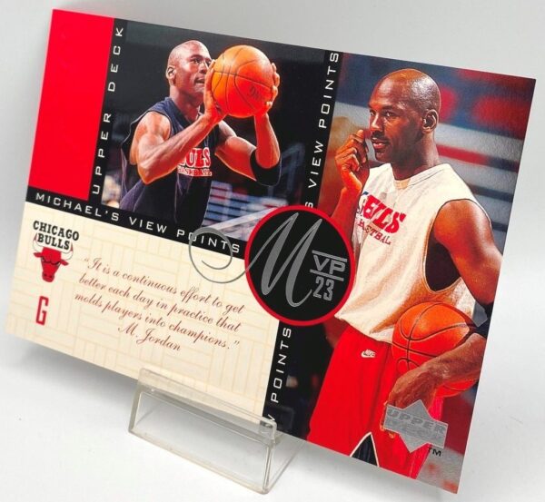 1997 Upper Deck MVP 23 (Michael Jordan) Michael's View Points 5x7 (1pc) Card # VP1 (4)