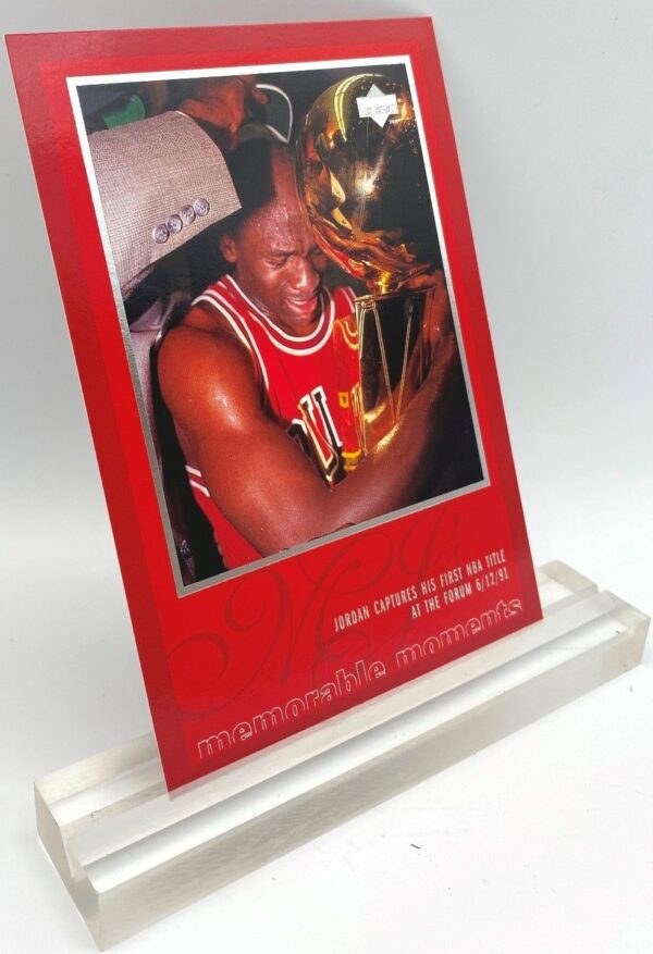 1997 Upper Deck Memorable Moments (Michael Jordan) Captures His First NBA Title 3x5 (2pcs) Card # 20 (2)