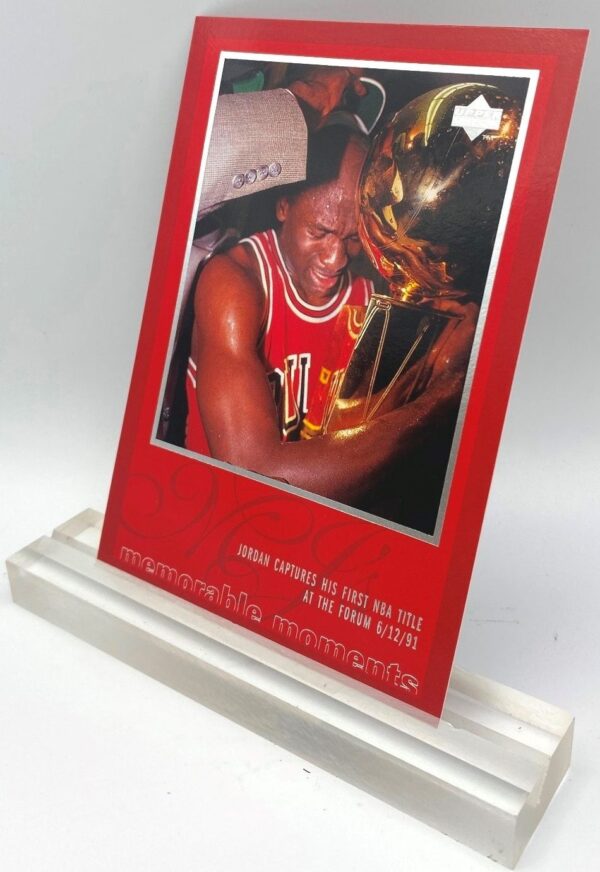 1997 Upper Deck Memorable Moments (Michael Jordan) Captures His First NBA Title 3x5 (2pcs) Card # 20 (3)