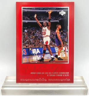 1997 Upper Deck Memorable Moments (Michael Jordan) Scores His 1993 NBA Playoffs Scoring High 3x5 (1pcs) Card # 24 (1)