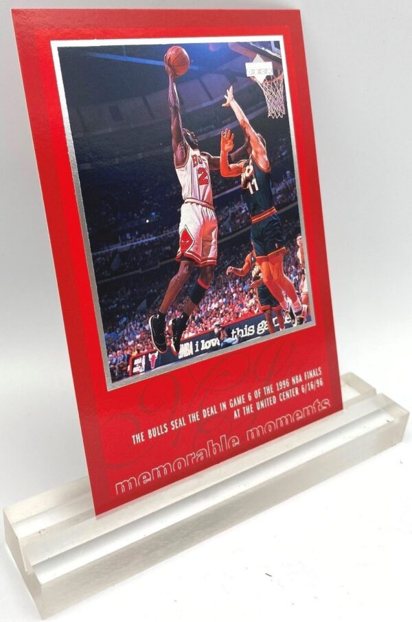 1997 Upper Deck Memorable Moments (Michael Jordan) Seal The Deal In 1996 Finals 3x5 (1pcs) Card # 22 (2)