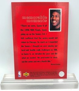 1997 Upper Deck Memorable Moments (Michael Jordan) Seal The Deal In 1996 Finals 3x5 (1pcs) Card # 22 (4)