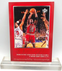 1997 Upper Deck Memorable Moments (Michael Jordan) Splitting The Knicks Defense 3x5 (2pcs) Card # 21 (1)