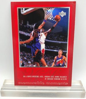 1997 Upper Deck Memorable Moments (Michael Jordan) Triple Overtime Loss 3x5 (2pcs) Card # 19 (1)