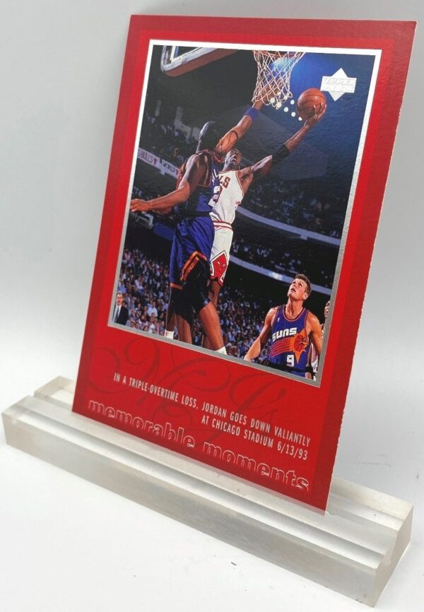 1997 Upper Deck Memorable Moments (Michael Jordan) Triple Overtime Loss 3x5 (2pcs) Card # 19 (3)