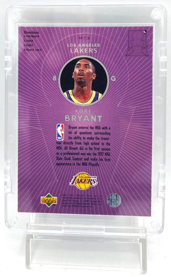 1998 Collector's Choice Kobe Bryant (Standee Card Silver S P) 1pc Card #M13 (6) 1998 Collector's Choice Kobe Bryant (Standee Card Silver S P) 1pc Card #M13 (6)