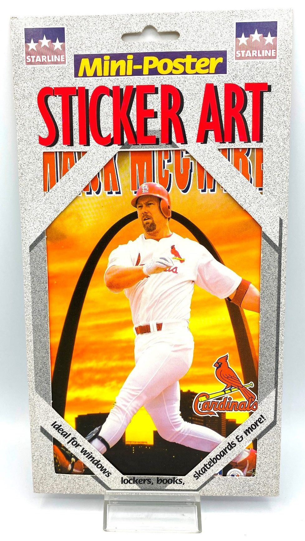 1998 Mark McGwire MLB (Cardinals-Jersey #25 Mini-Poster Sticker Art) (1)