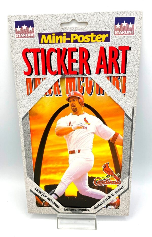 1998 Mark McGwire MLB (Cardinals-Jersey #25 Mini-Poster Sticker Art) (2) 1998 Starline MLB Mini-Poster! Vintage Mark McGwire MLB (Cardinals-Team Jersey #25 "Mini-Poster Sticker Art") "Rare-Vintage" (1998)