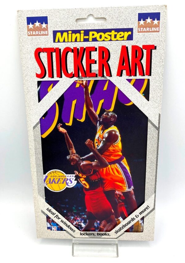 1998 Shaq NBA (Lakers-Jersey #32 Mini-Poster Sticker Art) (2) 1998 Shaq NBA (Lakers-Jersey #32 Mini-Poster Sticker Art) (2)
