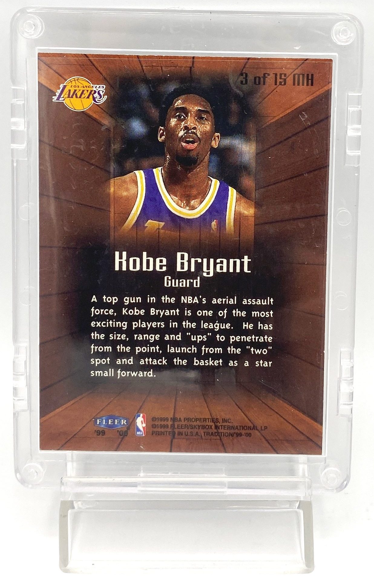 1999-00 Fleer Tradition Kobe Bryant (Master-Holo-Print) 1pc Card #3 of 15MH (5)