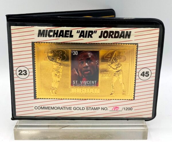 1999-2000 Michael Jordan (Athlete of the Century 23k Gold Stamp & Walet Ltd Ed #180 of 1200) UD (8)