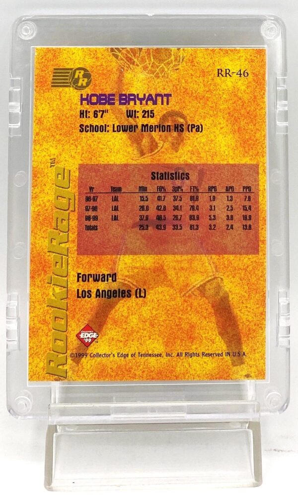 1999 Edge Rookie Rage Kobe Bryant (Bronze Script) Insert Card #RR-46 (2pcs) (5)