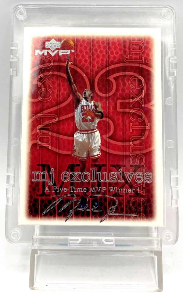 1999 Upper Deck MVP Michael Jordan-MJ Exclusive (5-Time MVP Signature SS Card #187) 1pc (2)