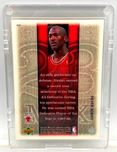 1999 Upper Deck MVP Michael Jordan-MJ Exclusive (Silver Script Signature Card #200) 1pc (2)