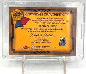2000 Fleer (Michael Redd) Certified Autograph Card #COA (5)